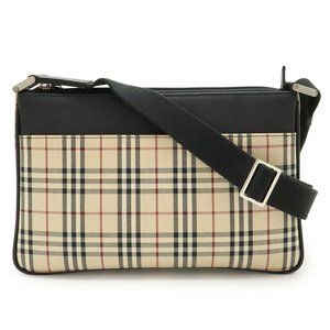 BURBERRY Black Leather Shoulder Bag